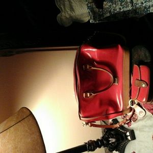 Dooney and Bourke Patent Leather Satchel Set